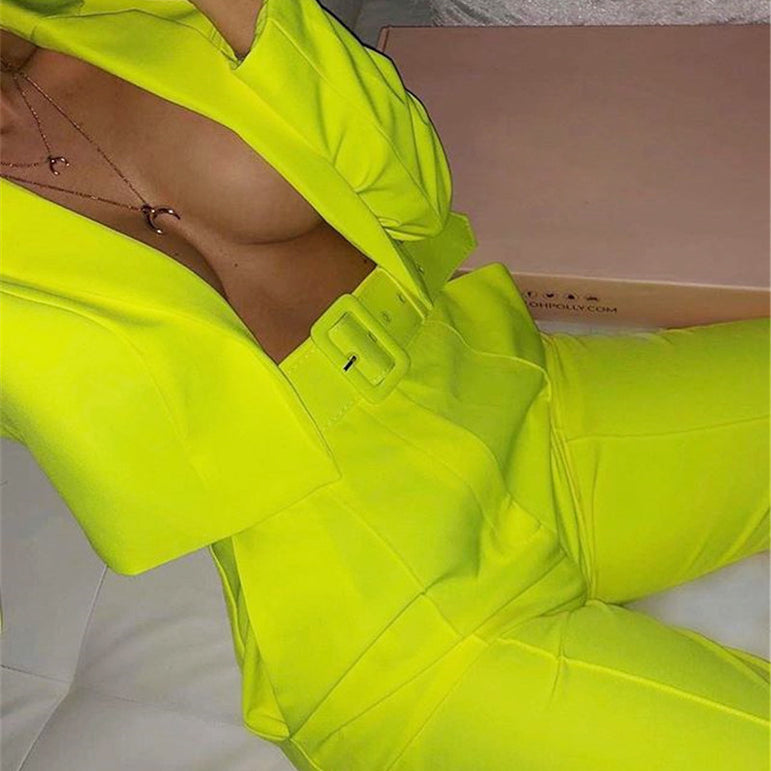 Two-piece suit sexy long sleeve  jumpsuit