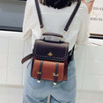 Vintage Pu Leather Women Backpack