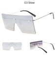 Oversized Brown Luxury Brand Rimless glasses