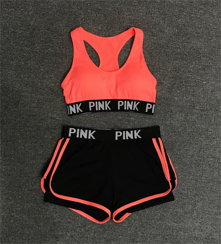 Yoga Set Women Sport Suit Letter Sportswear