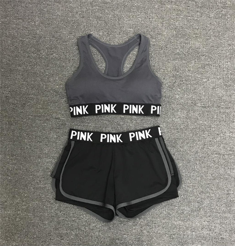 Yoga Set Women Sport Suit Letter Sportswear