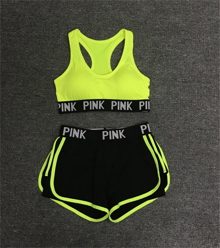 Yoga Set Women Sport Suit Letter Sportswear