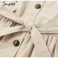 Simplee Vintage button women dress