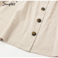 Simplee Vintage button women dress