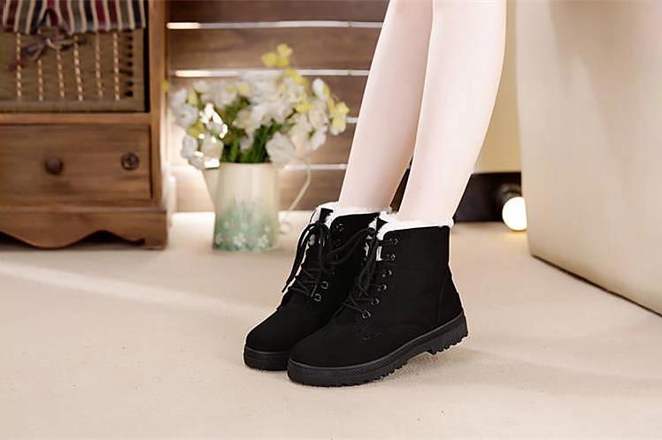 Fur plush women winter boots