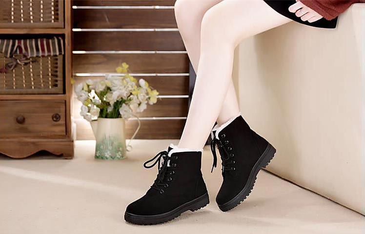 Fur plush women winter boots