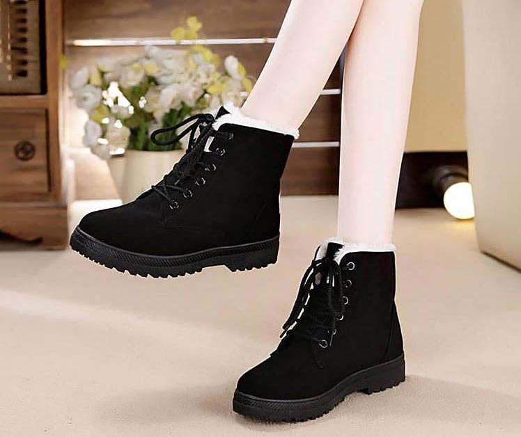 Fur plush women winter boots