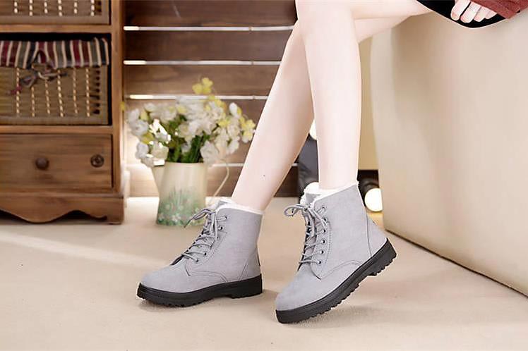 Fur plush women winter boots