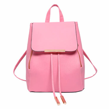 Backpack Women Pu Leather Female