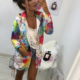 Outerwear Coats Fashion Tie dyeing Print