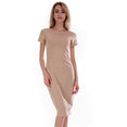 Spring Party Dress Fashion Solid O-Neck