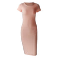 Spring Party Dress Fashion Solid O-Neck