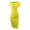 Spring Party Dress Fashion Solid O-Neck