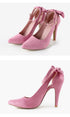 Pointed Toe Buckle Strap Butterfly Pump