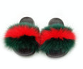 Real Fox Fur Slides Women Non-slip Slippers