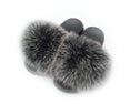 Real Fox Fur Slides Women Non-slip Slippers