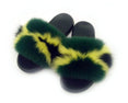 Real Fox Fur Slides Women Non-slip Slippers