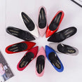 Pointed Toe Pumps Patent Leather Shoes