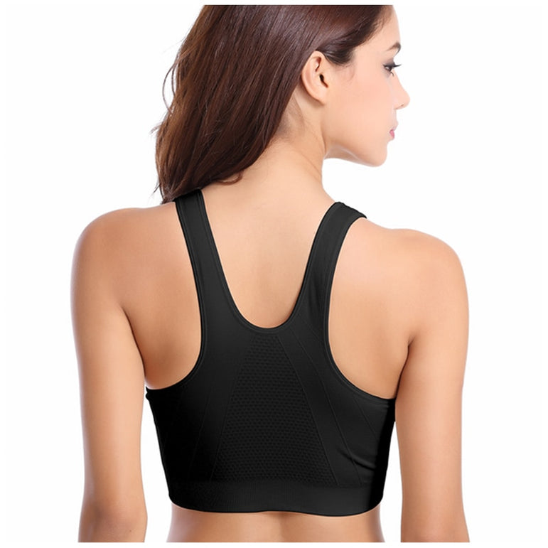 Zipper Push Up Sports Bras