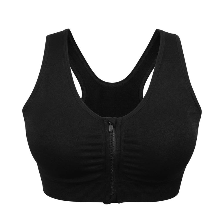 Zipper Push Up Sports Bras