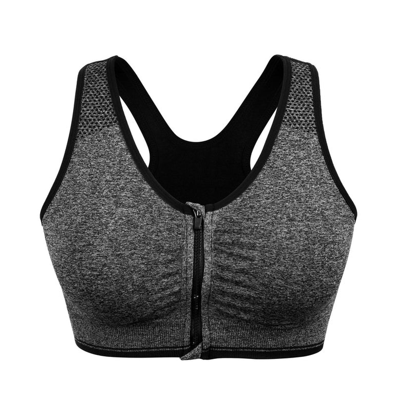 Zipper Push Up Sports Bras