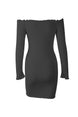 Sexy Slim Dress Women Solid Color