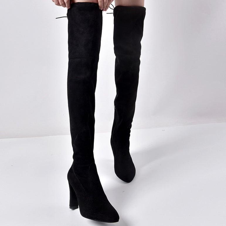 Leather Women Over The Knee Boots