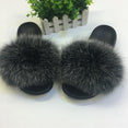 Cute Plush Fox Hair Fluffy Slippers