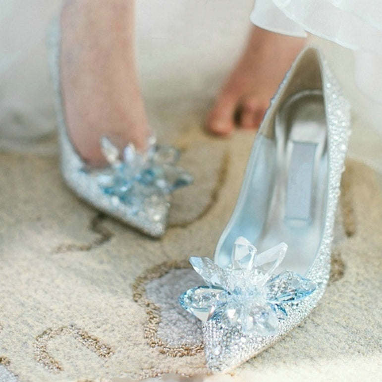 European Wedding Rhinestone Crystal Shoes