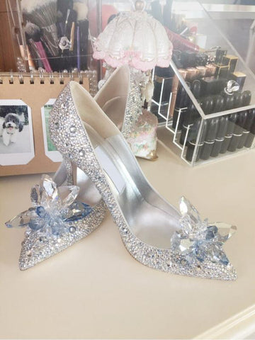 European Wedding Rhinestone Crystal Shoes