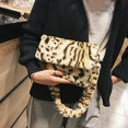 Faux Fur Shoulder Leopard Handbag