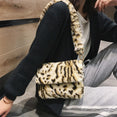 Faux Fur Shoulder Leopard Handbag