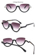 Vintage Half Frame Cat Eye Sunglasses