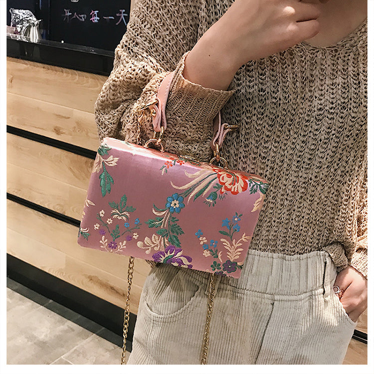 Flowers Style Fashion Party Clutch Bag