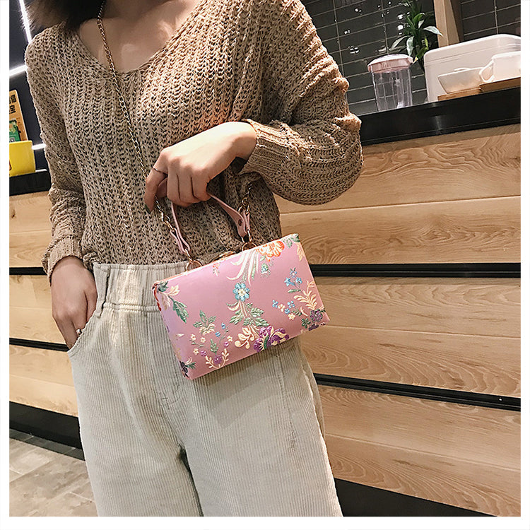 Flowers Style Fashion Party Clutch Bag