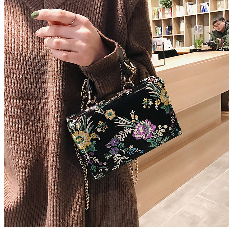 Flowers Style Fashion Party Clutch Bag