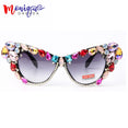 Flower Oversize Cat Eye Sunglasses