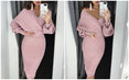 Sexy v-neck knitted dress women Elegant