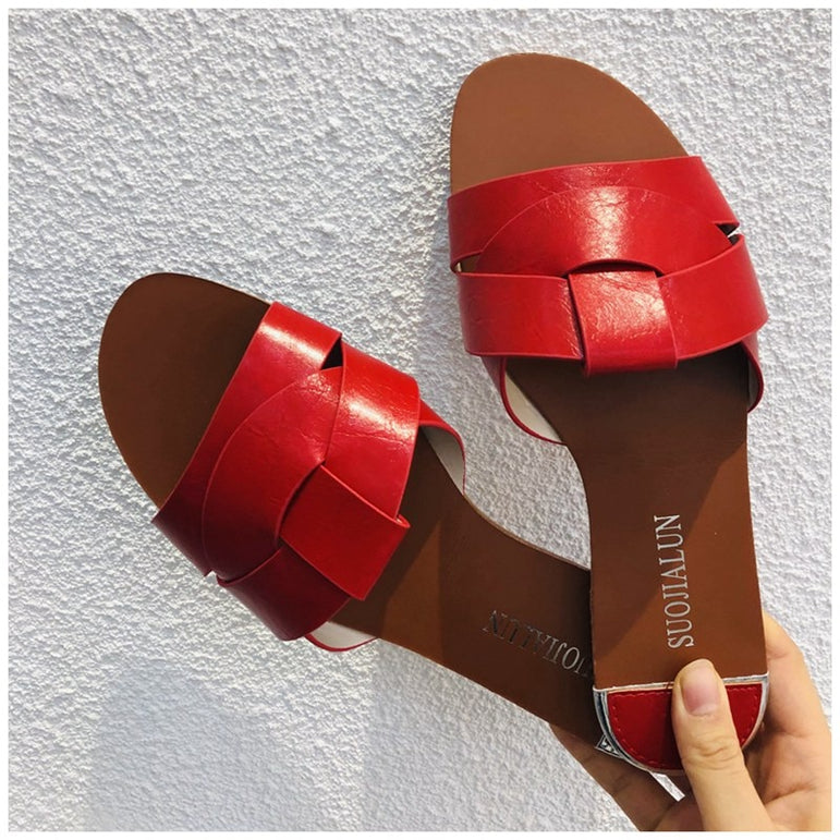 New Brand Mixed Colors Women Flat Slipper