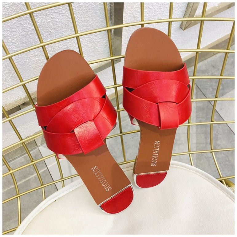 New Brand Mixed Colors Women Flat Slipper