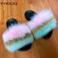 Fox Fur Slides Female Indoor Flip Flops