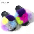 Fox Fur Slides Female Indoor Flip Flops