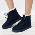 Women Snow Flat Lace Up Winter Ankle Boots