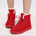 Women Snow Flat Lace Up Winter Ankle Boots