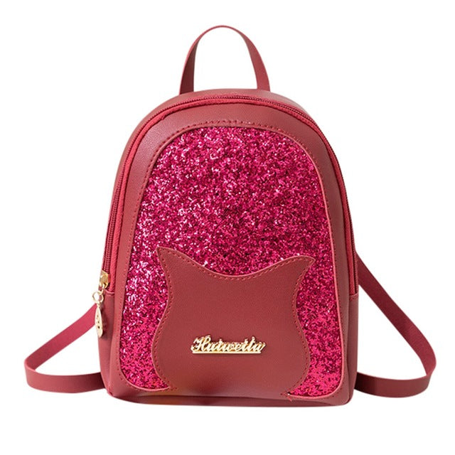 Shining Girl's Small Backpack Teenage