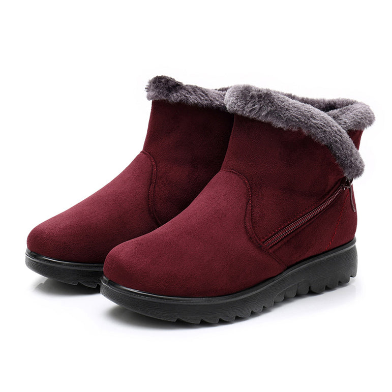 Short Fur Plush Winter Ankle Boot