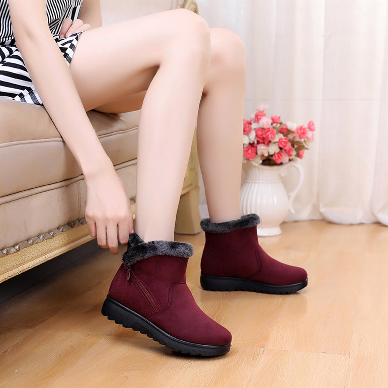 Short Fur Plush Winter Ankle Boot