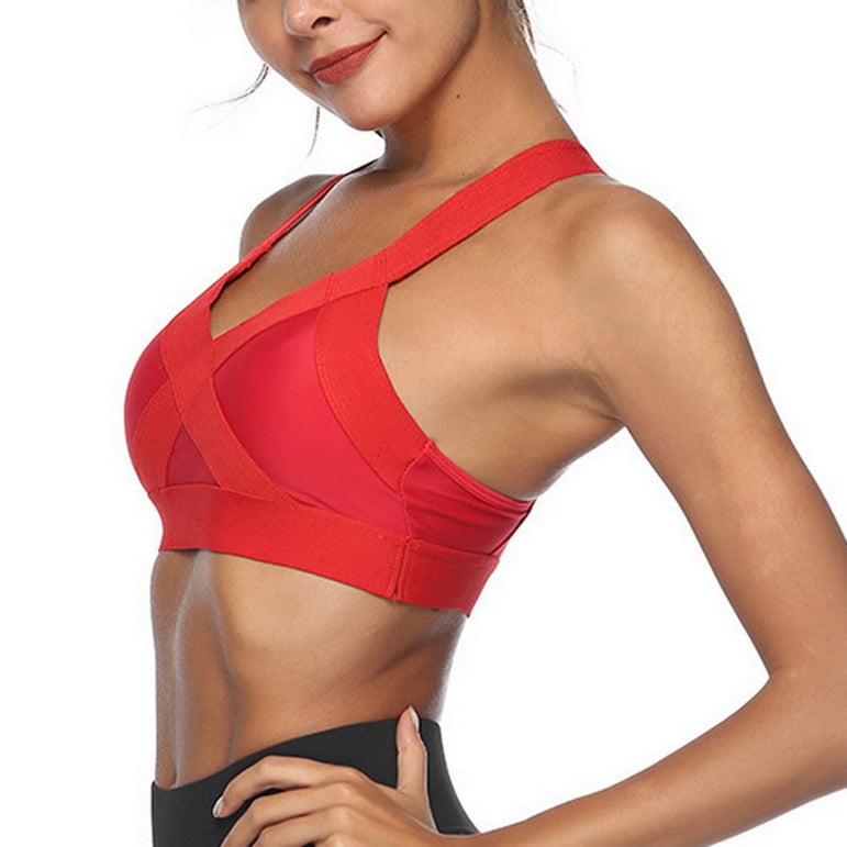 Bra Sexy Mesh Sports Top Push Up