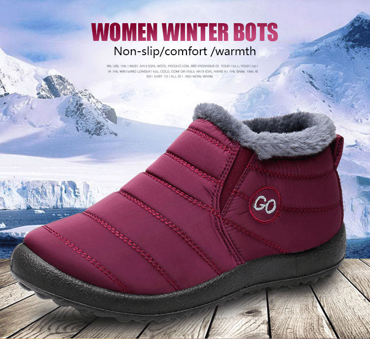 Waterproof winter solid casual boots