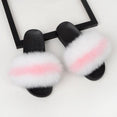 Fluffy Women Brand Fashion Fox Fur Slippers